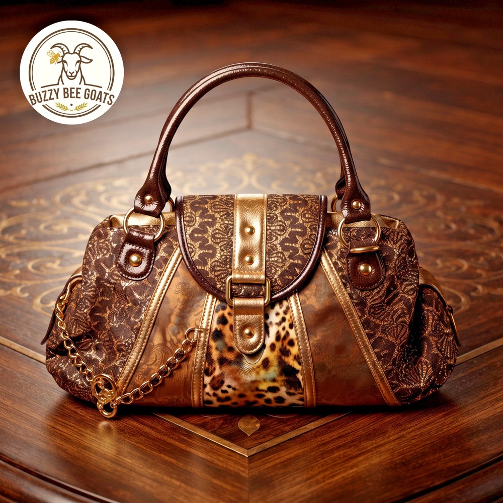 Vintage Chateau Y2K Embellished Bucket Bag Synthetic Leather Shoulder Purse